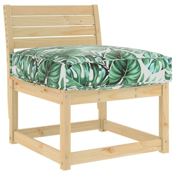 vidaXL Pallet Cushion for suitable for Seat Floral Leaf pattern