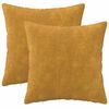 vidaXL Throw Pillow 2 pcs HEERLEN Yellow 40 x 40 cm Microfiber Fleece