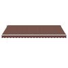 vidaXL Manual Retractable Awning with LED Brown 500x350 cm