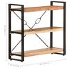 vidaXL 3-Tier Bookcase 90x30x80 cm Solid Acacia Wood