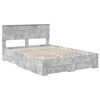 vidaXL Bed Frame Concrete Grey 140 x 190 cm Engineered Wood