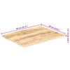 vidaXL Table Top Solid Mango Wood 15-16 mm 90x60 cm