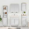 vidaXL Bathroom Cabinet White 35 x 30 x 90 cm Solid Pine Wood