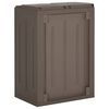 vidaXL Trash Bin with 2 Doors Brown 65x45x88 cm PP