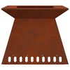vidaXL Fire Pit Brown 60 x 60 x 50 cm Weathering Steel