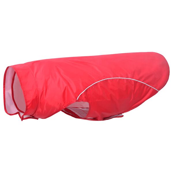 vidaXL Dog Raincoat with Reflective Strips Polyester Red 4XL