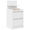 vidaXL Bedside Cabinets with 2 Drawers 2 pcs White 38x34x80 cm