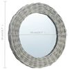 vidaXL Mirror 50 cm Wicker