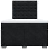 vidaXL Box Spring Bed with Mattress Black 120x200 cm Velvet