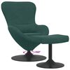 vidaXL Egg Chair with Footstool Dark Green 63 x 73 x 90 cm Velvet