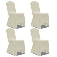 vidaXL Stretch Chair Cover 4 pcs Cream