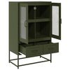vidaXL Highboard Olive Green 68x39x111.5 cm Steel
