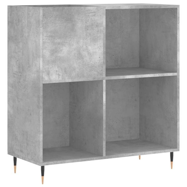 vidaXL Record Cabinet Concrete Grey 84.5x38x89 cm Engineered Wood