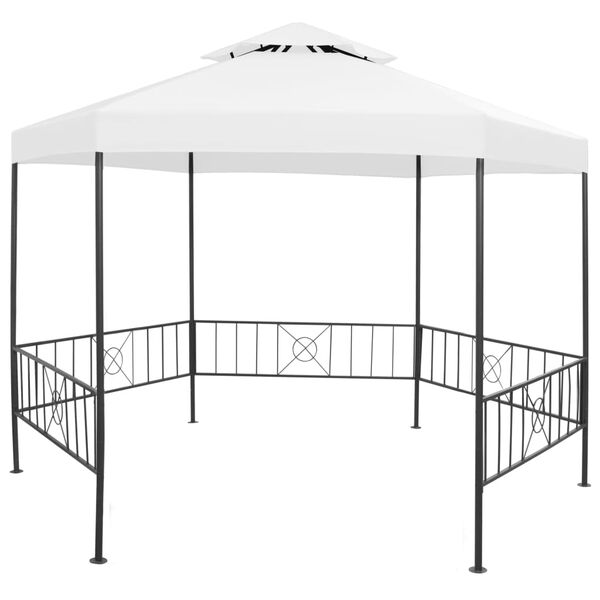 vidaXL Garden Gazebo 323x275x265 cm White 180 g/m²