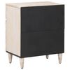 vidaXL Bed cabinet with Drawer White 50 x 33 x 60 cm Solid Mango Wood