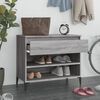vidaXL Shoe Cabinet Grey Sonoma 70x36x60 cm Engineered Wood