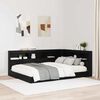 vidaXL Storage Headboard with Shelf Black Oak 160 cm Engineered Wood
