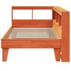 vidaXL Bookcase Bed without Mattress Wax Brown 100x200cm Solid Wood Pine