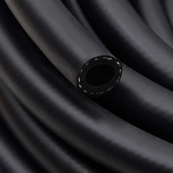 vidaXL Hybrid Air Hose Black 0.6" 50 m Rubber and PVC