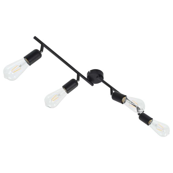 vidaXL 4-way Spot Light Black 60 cm E27