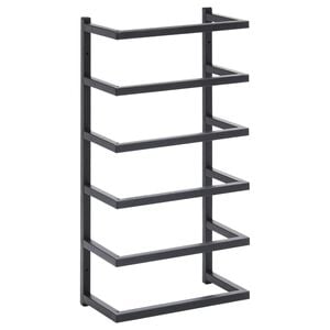 vidaXL Towel Rack Black 24x12x48 cm Steel