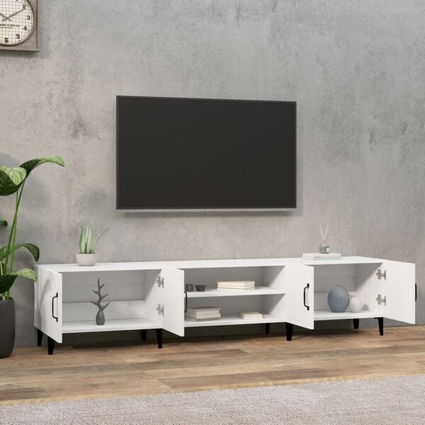 vidaXL TV Cabinet White 180x31.5x40 cm Engineered Wood