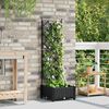 vidaXL Garden Planter Black 40 x 40 x 125.5 cm Steel