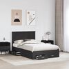 vidaXL Bed Frame with Headboard Black 120 x 190 cm Engineered Wood