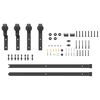 vidaXL Sliding Door Hardware Kit 183 cm Steel Black