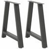 vidaXL Dining Table Legs A-Shaped 2 pcs Anthracite 70x(72-73) cm Steel