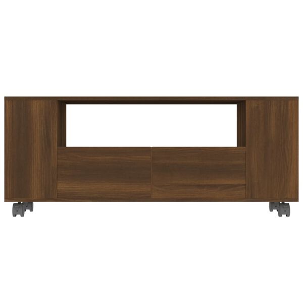 vidaXL TV Cabinet Brown Oak 120x35x48 cm Engineered Wood