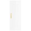 vidaXL Highboard High Gloss White 34.5x34x180 cm Engineered Wood