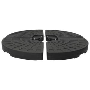 vidaXL Umbrella Base | Black | HDPE Plastic | Large | Heavy Weight Endurance