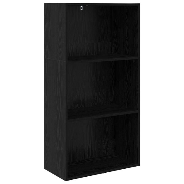 vidaXL Bookshelf Black Oak 60 x 30 x 114 cm Engineered Wood