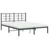vidaXL Metal Bed Frame without Mattress with Headboard Black 150x200cm