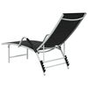vidaXL Sun Lounger Textilene and Aluminium Black