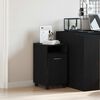 vidaXL Wheeled Side Cabinet Black Oak 33 x 38 x 60 cm Engineered Wood
