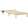vidaXL Bed Frame Natural 75 x 190 cm Solid Pine Wood