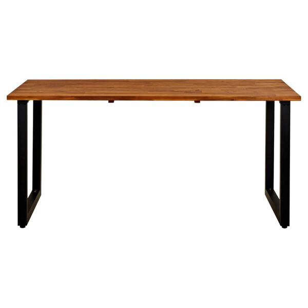 vidaXL Garden Table with U-shaped Legs 160x80x75 cm Solid Acacia Wood