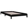 vidaXL Stack Bed without Mattress Black 100x200 cm Solid Wood Pine