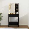 vidaXL Dressing Table with LED Black 60x40x140 cm