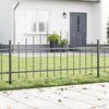 vidaXL Garden Fence 5 pcs Grey 170 x 115 cm Powder-Coated Steel