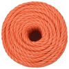 vidaXL Work Rope Orange 14 mm 50 m Polypropylene