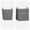 vidaXL Planter Basket with Storage 2 pcs Grey Lacak Rattan