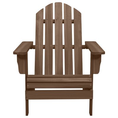 vidaXL Garden Adirondack Chair with Table Solid Fir Wood Brown