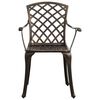 vidaXL Garden Chairs 4 pcs Cast Aluminium Bronze