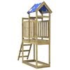 vidaXL Play Tower Brown 52.5 x 110.5 x 215 cm Solid Impregnated Wood