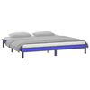vidaXL LED Bed Frame without Mattress Grey 140x190 cm Solid Wood