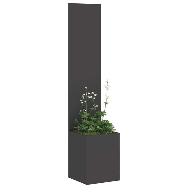vidaXL Garden Privacy Screen Black 32 x 140 cm Cold-rolled steel