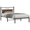 vidaXL Bed Frame without Mattress Smoked Oak 100x200 cm Engineered Wood